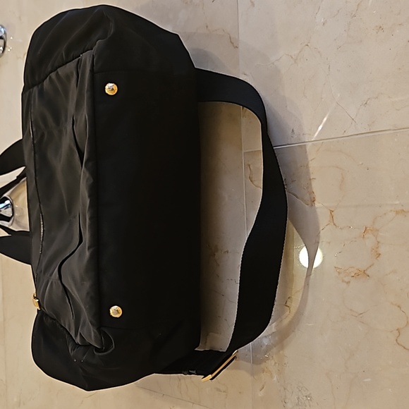 AUTHENTIC PRADA BLACK & GOLD DIAPER BAG BABY PURSE $2300 - Picture 8 of 13